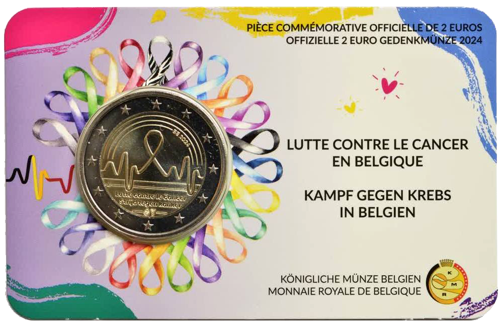 2 euros conmemorativa Lucha contra el cáncer en Bélgica